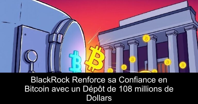 BlackRock Renforce sa Confiance en Bitcoin avec un Dépôt de 108 millions de Dollars