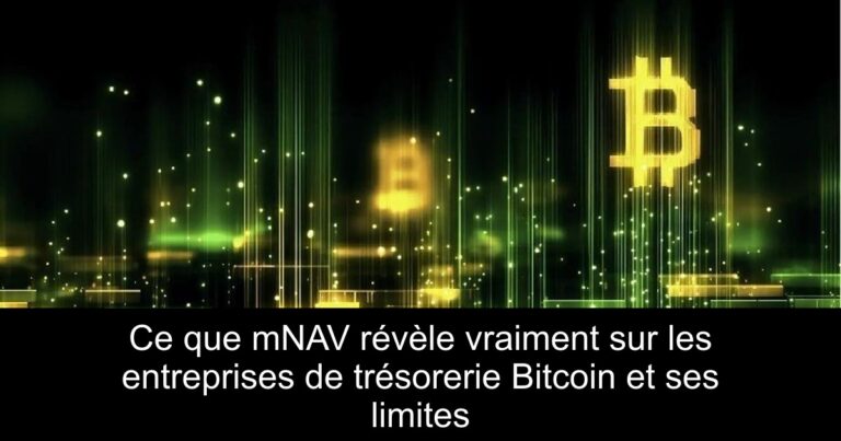Ce que mNAV révèle vraiment sur les entreprises de trésorerie Bitcoin et ses limites