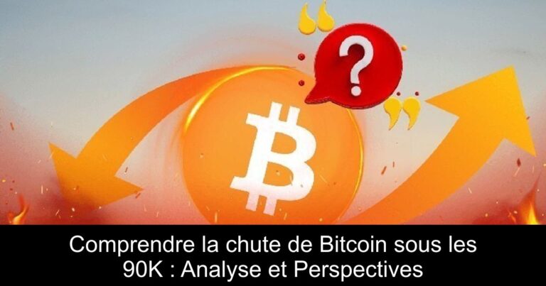 Comprendre la chute de Bitcoin sous les 90K : Analyse et Perspectives