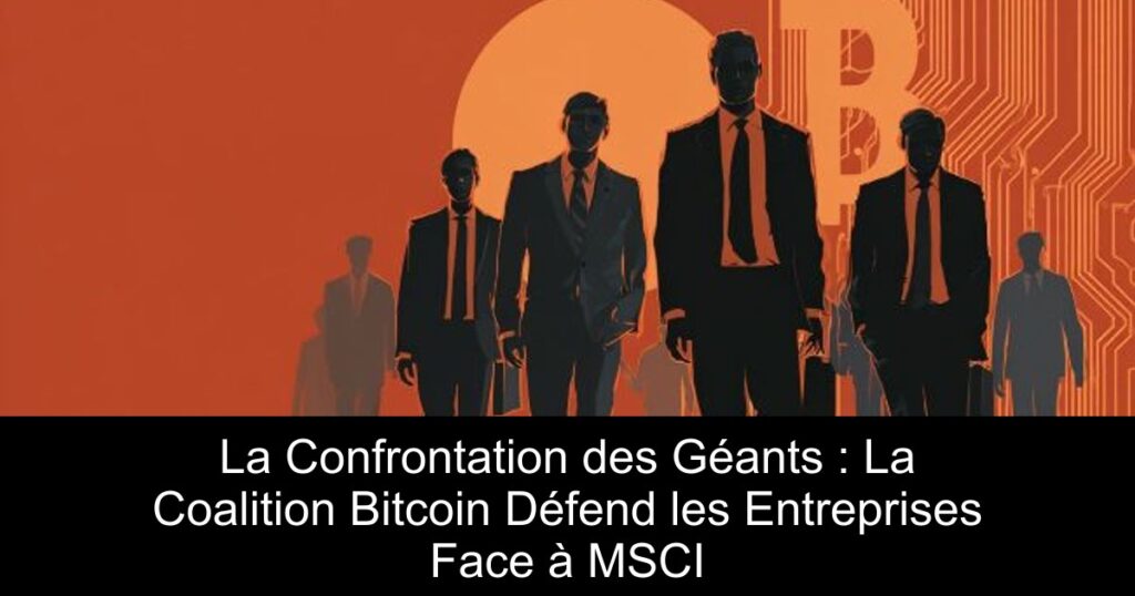 La Confrontation des Géants : La Coalition Bitcoin Défend les Entreprises Face à MSCI