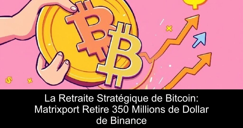 La Retraite Stratégique de Bitcoin: Matrixport Retire 350 Millions de Dollar de Binance