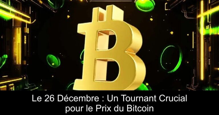 Le 26 Décembre : Un Tournant Crucial pour le Prix du Bitcoin