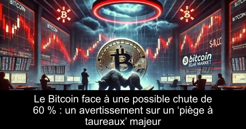 Le Bitcoin face à une possible chute de 60 % : un avertissement sur un ‘piège à taureaux’ majeur
