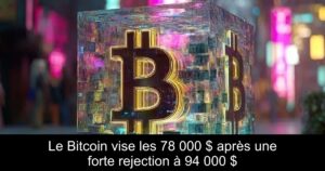 Le Bitcoin vise les 78 000 $ après une forte rejection à 94 000 $