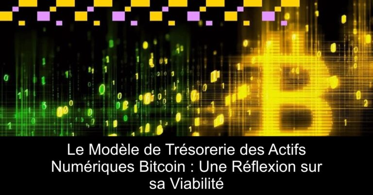 Le Modèle de Trésorerie des Actifs Numériques Bitcoin : Une Réflexion sur sa Viabilité