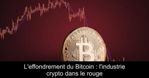 L&rsquo;effondrement du Bitcoin : l&rsquo;industrie crypto dans le rouge