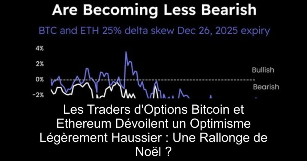 Les Traders d&rsquo;Options Bitcoin et Ethereum Dévoilent un Optimisme Légèrement Haussier : Une Rallonge de Noël ?