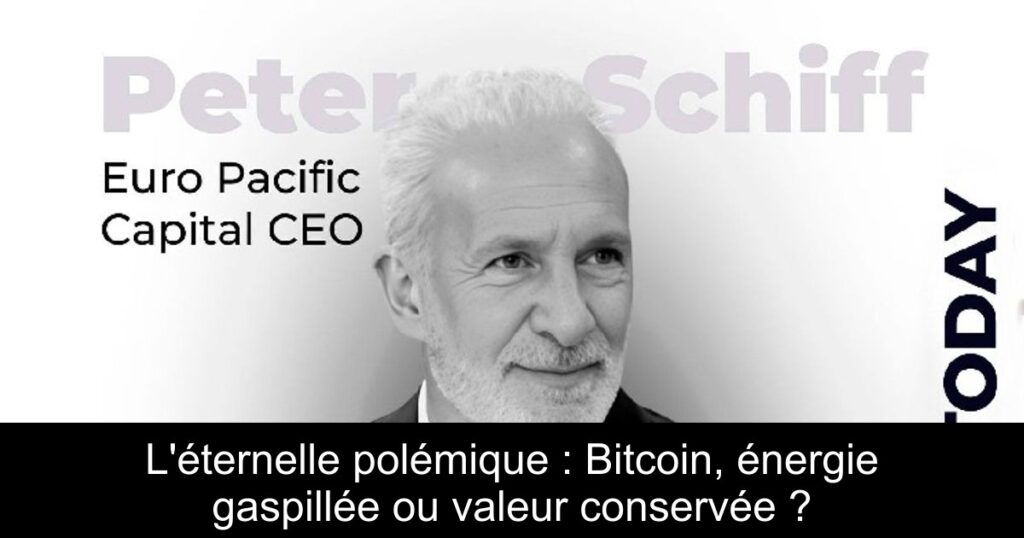 L&rsquo;éternelle polémique : Bitcoin, énergie gaspillée ou valeur conservée ?