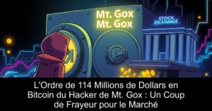 L&rsquo;Ordre de 114 Millions de Dollars en Bitcoin du Hacker de Mt. Gox : Un Coup de Frayeur pour le Marché