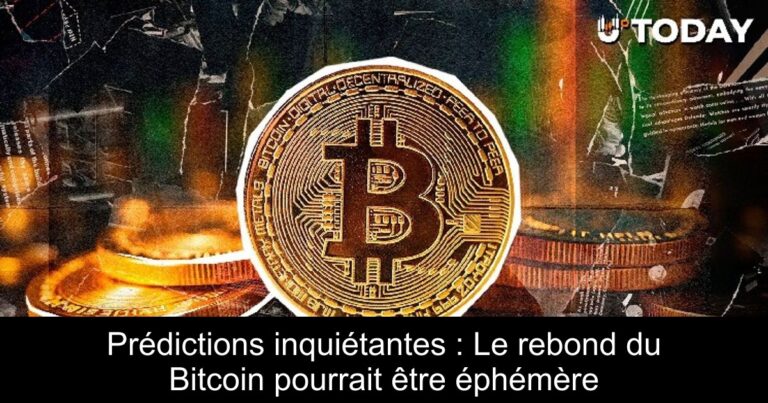 Prédictions inquiétantes : Le rebond du Bitcoin pourrait être éphémère