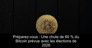 Préparez-vous : Une chute de 60 % du Bitcoin prévue avec les élections de 2026