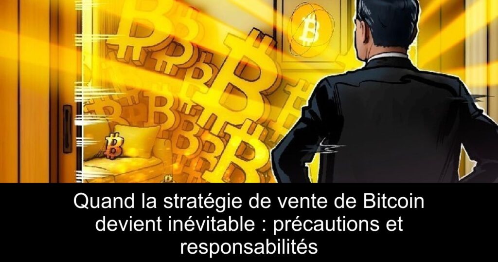 Quand la stratégie de vente de Bitcoin devient inévitable : précautions et responsabilités