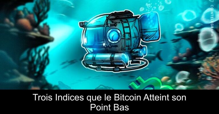 Trois Indices que le Bitcoin Atteint son Point Bas
