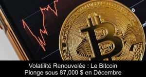 Volatilité Renouvelée : Le Bitcoin Plonge sous 87,000 $ en Décembre