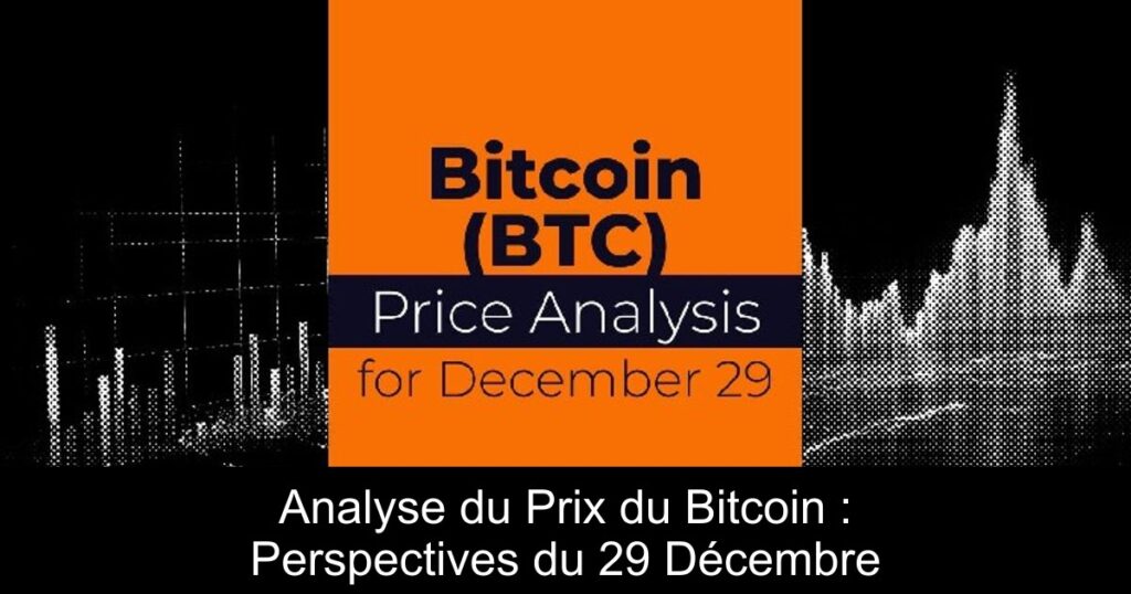 Analyse du Prix du Bitcoin : Perspectives du 29 Décembre
