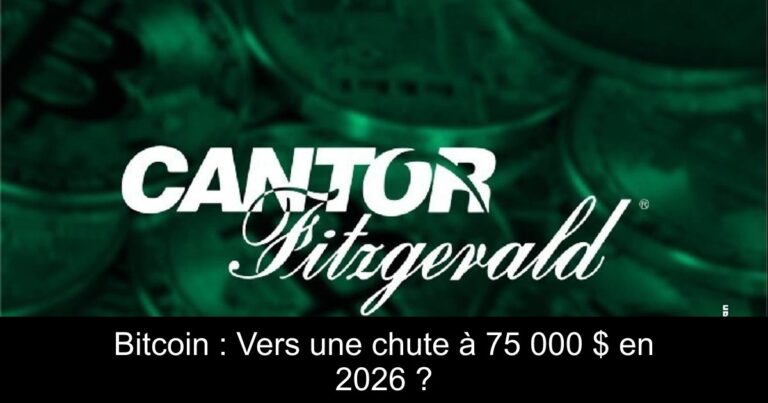 Bitcoin : Vers une chute à 75 000 $ en 2026 ?