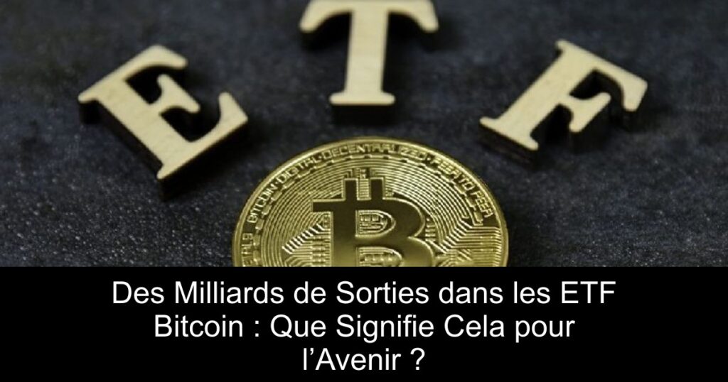 Des Milliards de Sorties dans les ETF Bitcoin : Que Signifie Cela pour l’Avenir ?