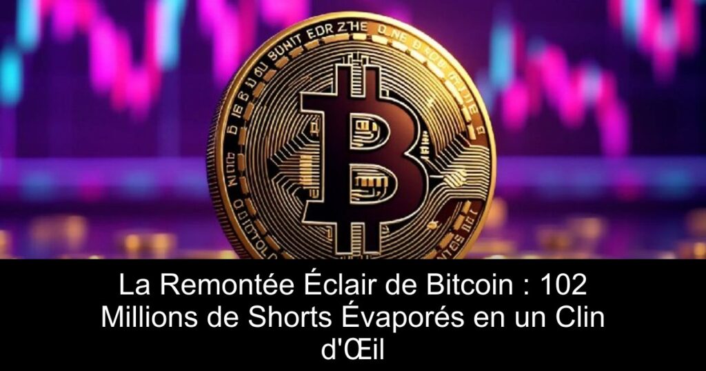 La Remontée Éclair de Bitcoin : 102 Millions de Shorts Évaporés en un Clin d&rsquo;Œil