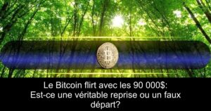 Le Bitcoin flirt avec les 90 000$: Est-ce une véritable reprise ou un faux départ?