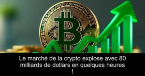 Le marché de la crypto explose avec 80 milliards de dollars en quelques heures !
