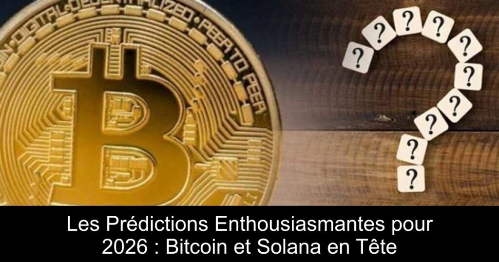 Les Prédictions Enthousiasmantes pour 2026 : Bitcoin et Solana en Tête