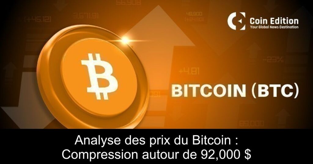 Analyse des prix du Bitcoin : Compression autour de 92,000 $