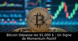 Bitcoin Dépasse les 91,000 $ : Un Signe de Momentum Positif