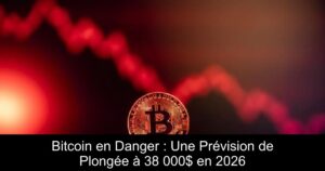 Bitcoin en Danger : Une Prévision de Plongée à 38 000$ en 2026