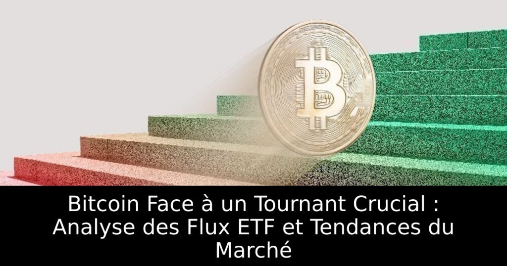 Bitcoin Face à un Tournant Crucial : Analyse des Flux ETF et Tendances du Marché