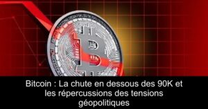 Bitcoin : La chute en dessous des 90K et les répercussions des tensions géopolitiques