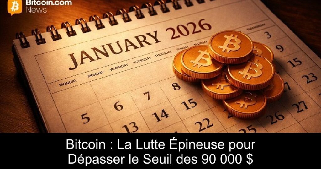 Bitcoin : La Lutte Épineuse pour Dépasser le Seuil des 90 000 $