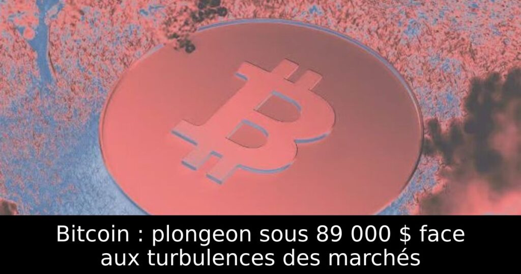 Bitcoin : plongeon sous 89 000 $ face aux turbulences des marchés