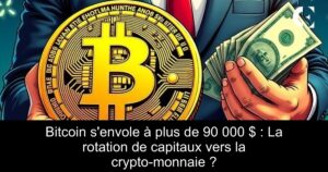 Bitcoin s&rsquo;envole à plus de 90 000 $ : La rotation de capitaux vers la crypto-monnaie ?