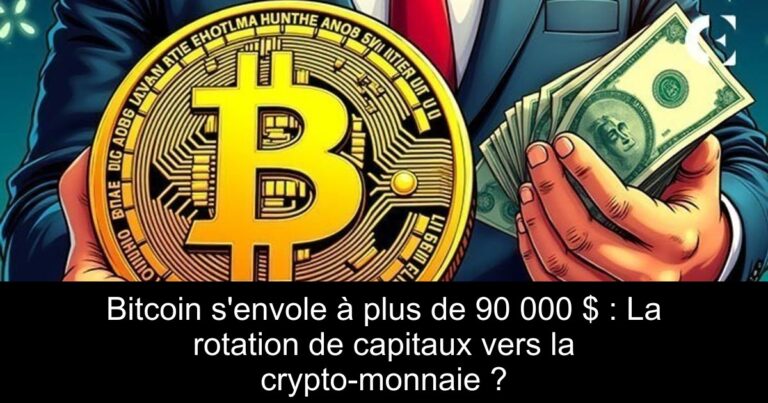 Bitcoin s'envole à plus de 90 000 $ : La rotation de capitaux vers la crypto-monnaie ?