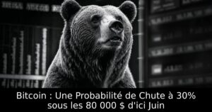 Bitcoin : Une Probabilité de Chute à 30% sous les 80 000 $ d&rsquo;ici Juin