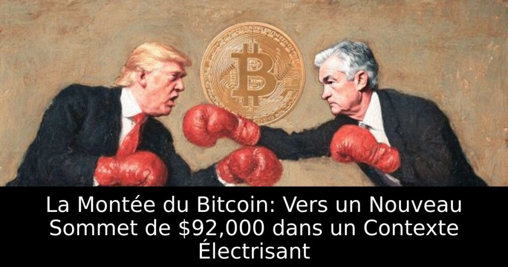 La Montée du Bitcoin: Vers un Nouveau Sommet de $92,000 dans un Contexte Électrisant