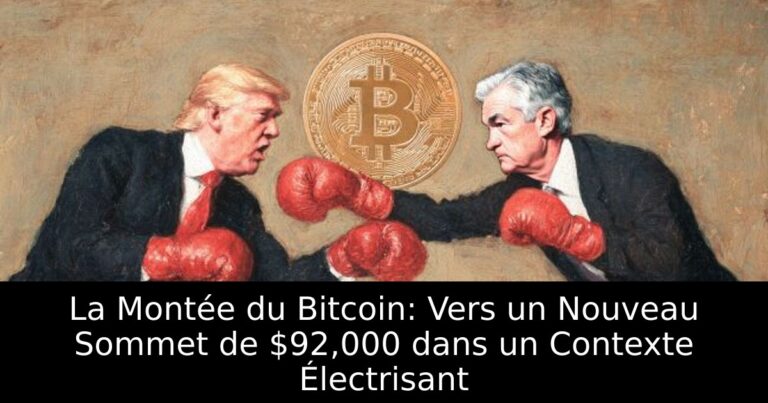 La Montée du Bitcoin: Vers un Nouveau Sommet de $92,000 dans un Contexte Électrisant