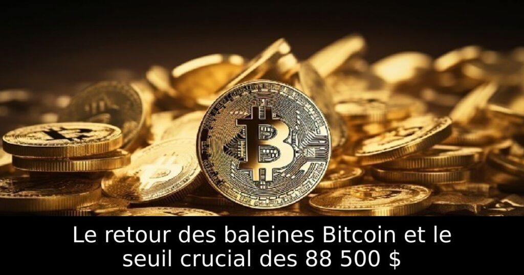 Le retour des baleines Bitcoin et le seuil crucial des 88 500 $