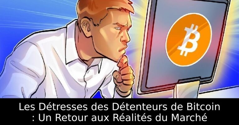 Les Détresses des Détenteurs de Bitcoin : Un Retour aux Réalités du Marché