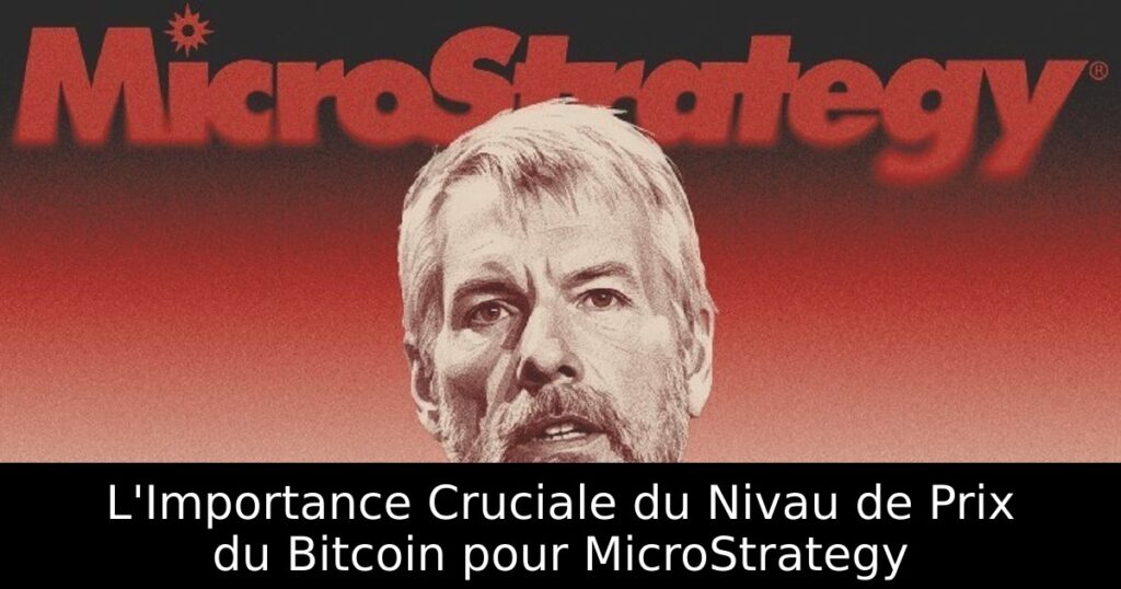 L&rsquo;Importance Cruciale du Nivau de Prix du Bitcoin pour MicroStrategy