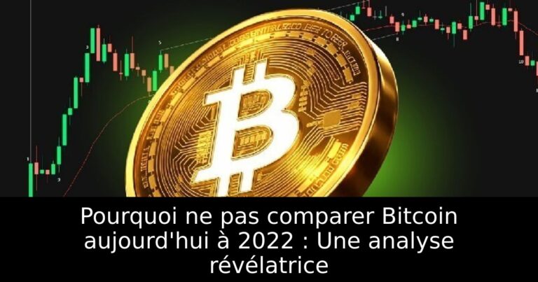 Pourquoi ne pas comparer Bitcoin aujourd'hui à 2022 : Une analyse révélatrice