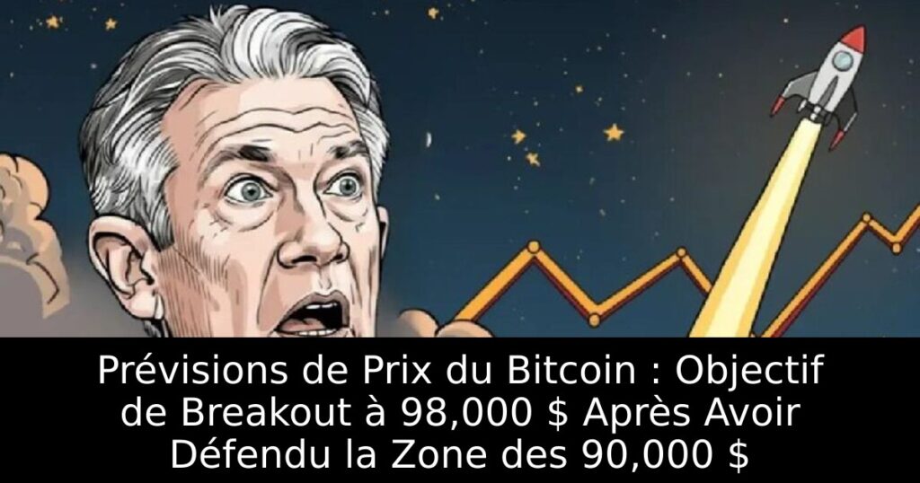 Prévisions de Prix du Bitcoin : Objectif de Breakout à 98,000 $ Après Avoir Défendu la Zone des 90,000 $