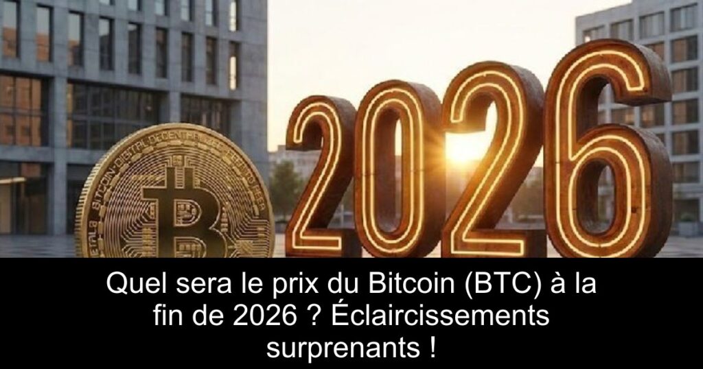 Quel sera le prix du Bitcoin (BTC) à la fin de 2026 ? Éclaircissements surprenants !
