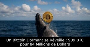 Un Bitcoin Dormant se Réveille : 909 BTC pour 84 Millions de Dollars