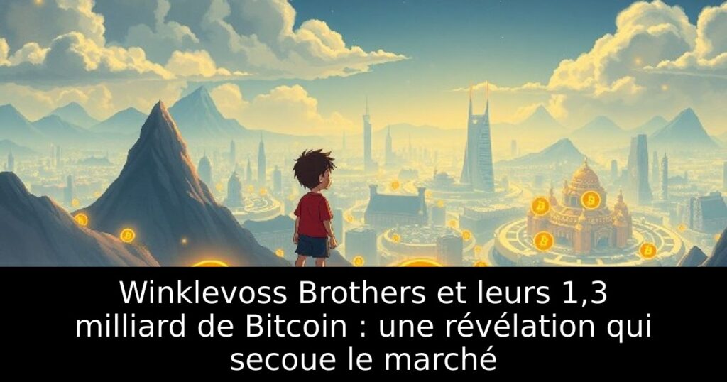 Winklevoss Brothers et leurs 1,3 milliard de Bitcoin : une révélation qui secoue le marché