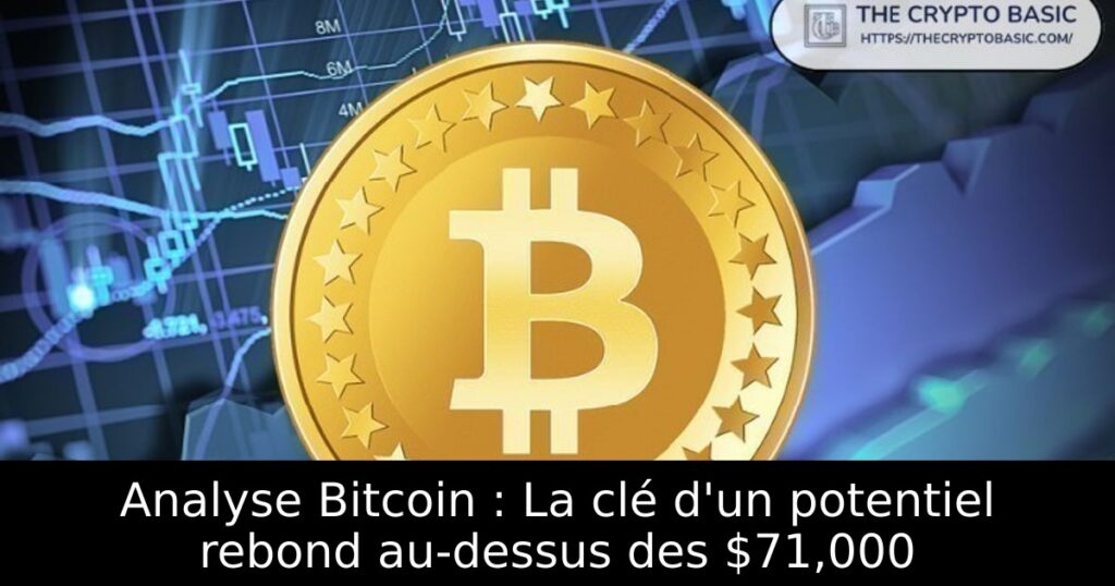 Analyse Bitcoin : La clé d&rsquo;un potentiel rebond au-dessus des $71,000