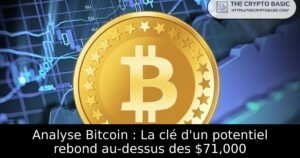 Analyse Bitcoin : La clé d&rsquo;un potentiel rebond au-dessus des $71,000