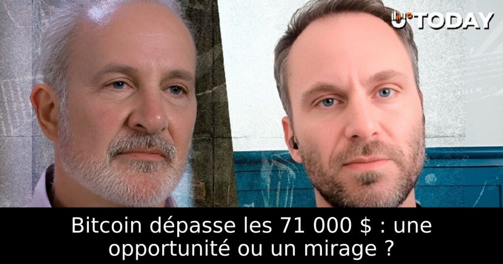 Bitcoin dépasse les 71 000 $ : une opportunité ou un mirage ?