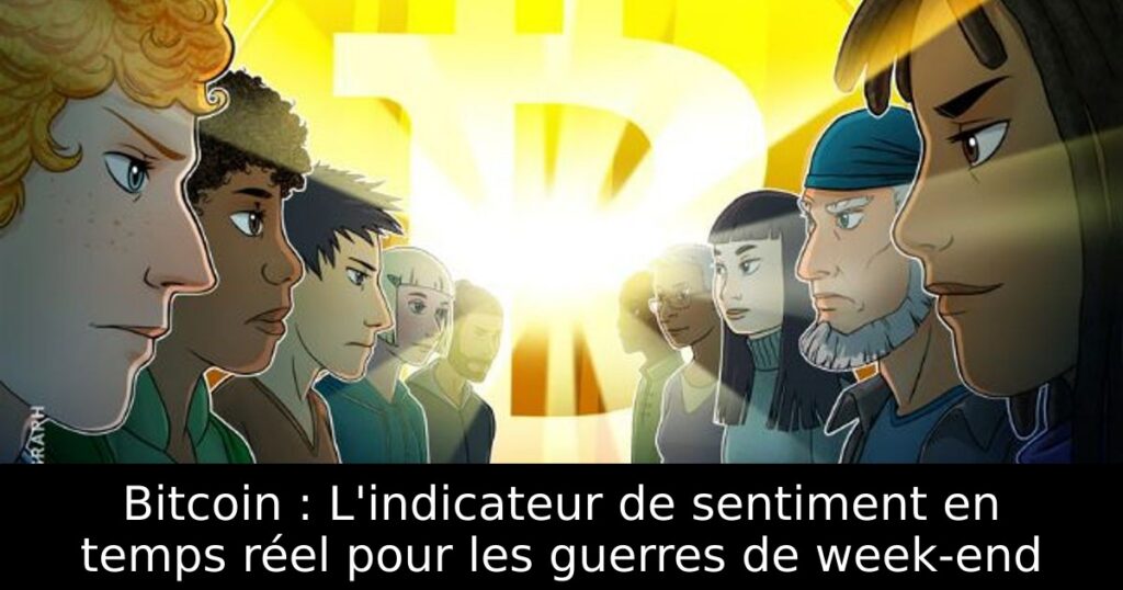 Bitcoin : L&rsquo;indicateur de sentiment en temps réel pour les guerres de week-end