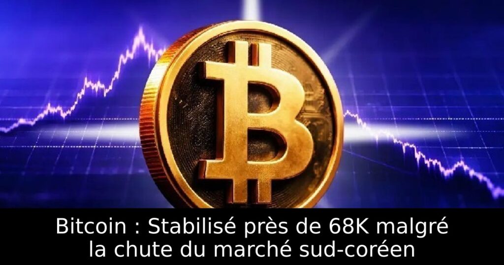 Bitcoin : Stabilisé près de 68K malgré la chute du marché sud-coréen